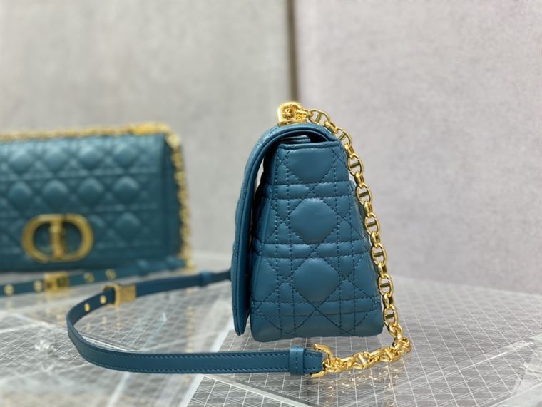 DIOR MEDIUM DIOR CARO BAG ROYAL BLUE SUPPLE CANNAGE CALFSKIN – DOB112