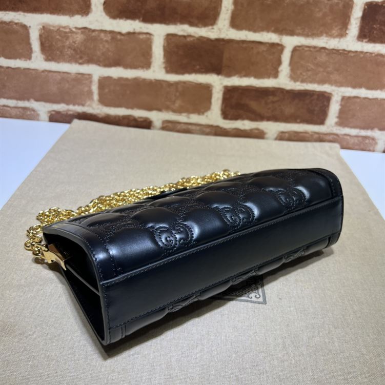 GUCCI SMALL GG QUILTED LEATHER BAG IN BLACK – GB29