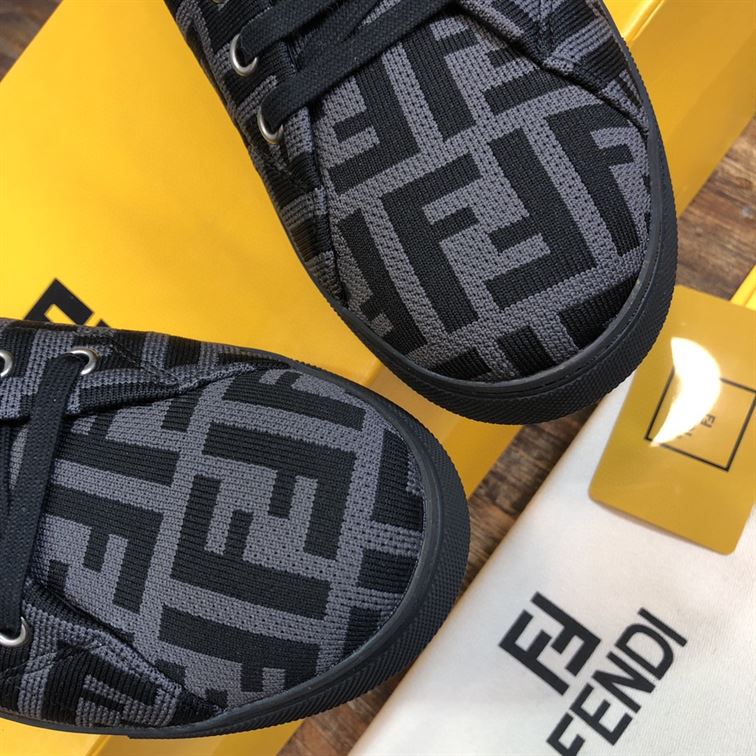 FENDI SNEAKERS GREY TECH FABRIC LOW TOP – FDS008