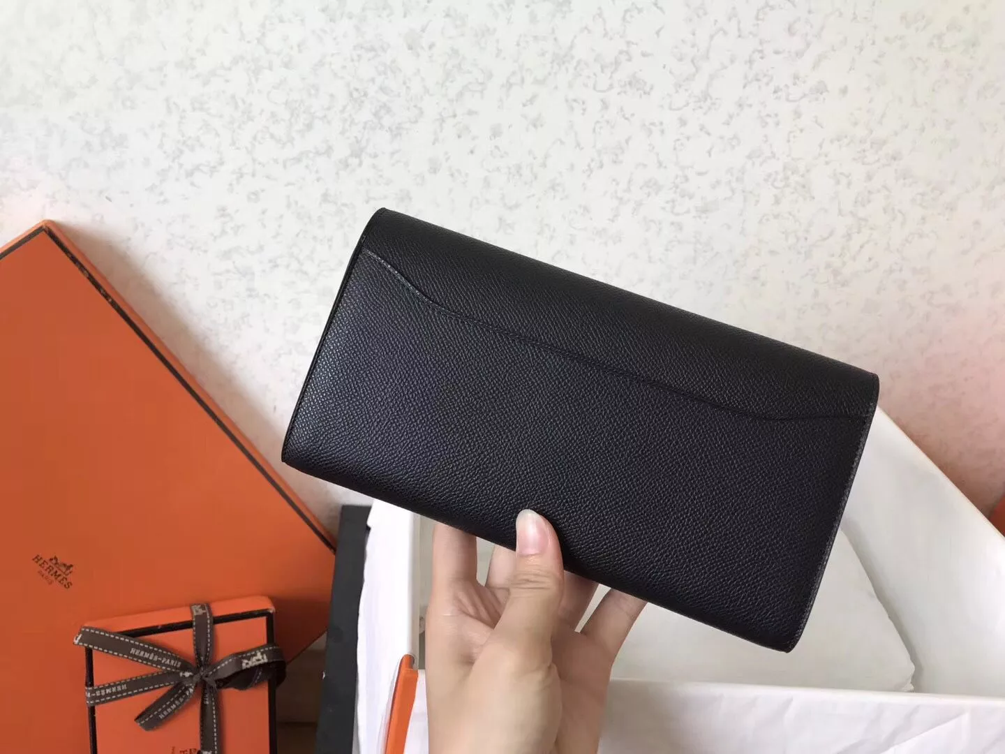 Hermes Constance Long Wallet In Black Epsom Leather – HW185