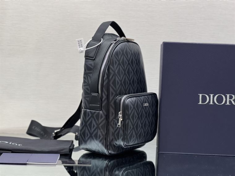 DIOR MINI RIDER SLING BAG BLACK CD DIAMOND CANVAS – DIO008