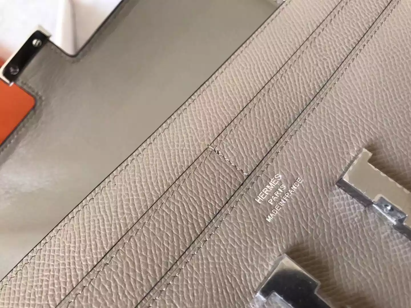 Hermes Constance Long Wallet In Grey Epsom Leather – HW183