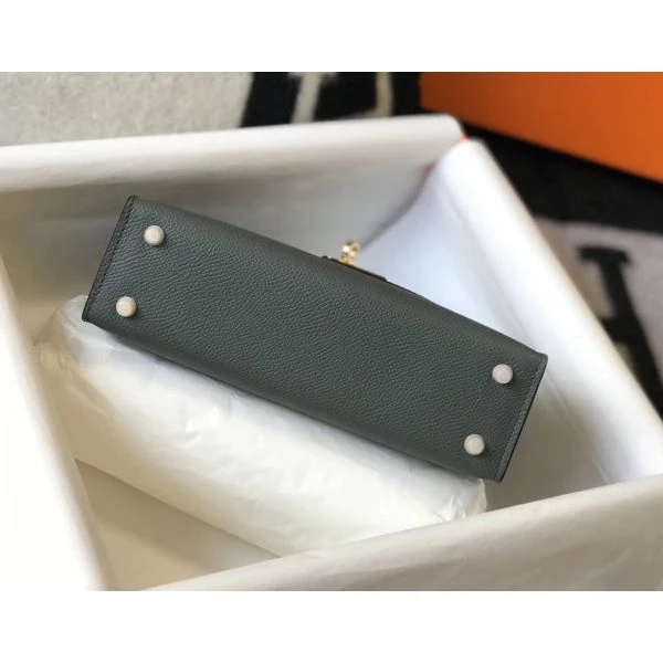 Hermes Kelly Mini II Bag In Vert Amande Epsom Leather GHW – HW114