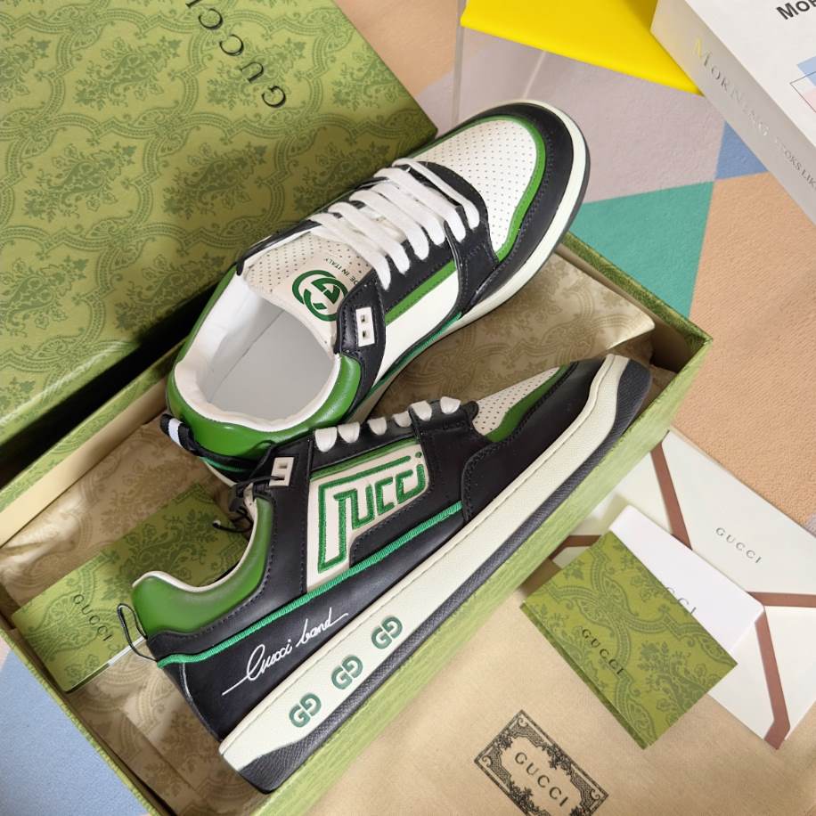 Gucci Screener Green Black White Sneakers – GCC218