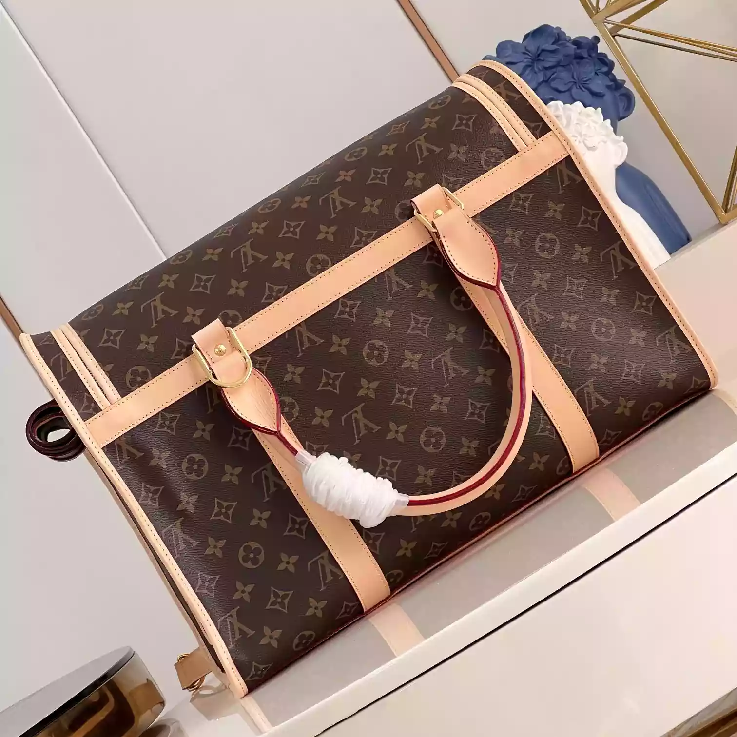 DOG CARRIER 40 MONOGRAM COATED CANVAS M45662 – LW375