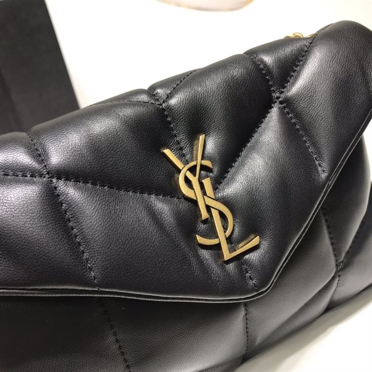 YSL LOULOU PUFFER SHOULDER BLACK BAG – YB011