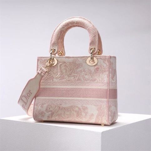 DIOR MEDIUM LADY D-LITE PINK BAG – DOB011