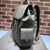 GUCCI JUMBO GG EMBOSSED LEATHER BACKPACK BAG GREY 2023 – BG089