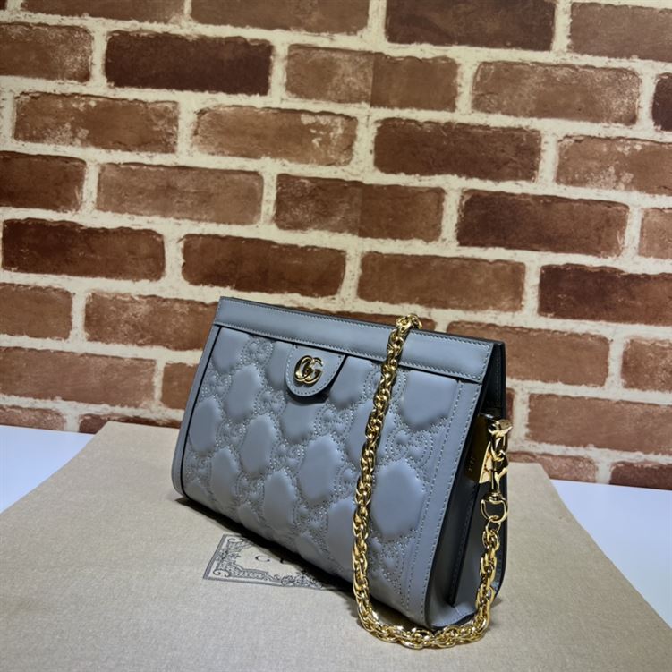 GUCCI SMALL GG QUILTED LEATHER BAG IN PALE GRAY – GB28