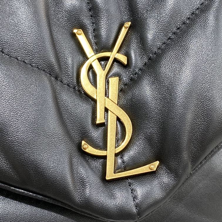 YSL SMALL PUFFER IN QUILTED NAPPA LEATHER BLACK – YB061