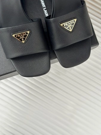 PRADA HEELED SANDALS 35MM IN BLACK SAFFIANO LEATHER – PSD031