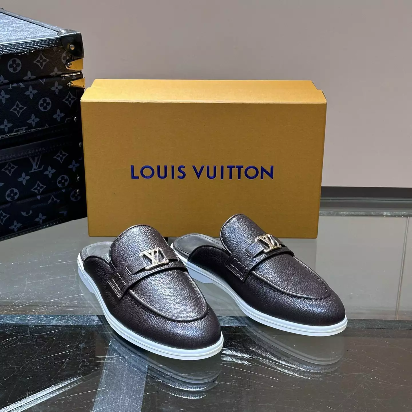 ESTATE OPEN BACK LOAFERS IN BLACK – VL058