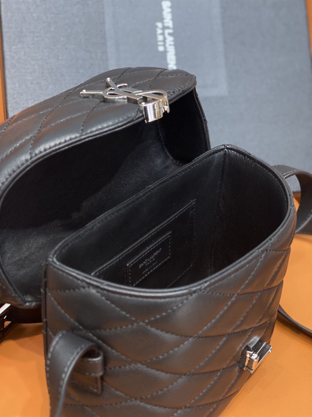 YSL JUNE QUILTED LEATHER CROSSBODY BLACK BAG – YB045