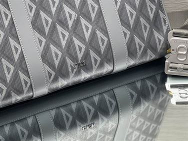 DIOR LINGOT BRIEFCASE BLACK CD DIAMOND CANVAS AND SMOOTH CALFSKIN – DIO033