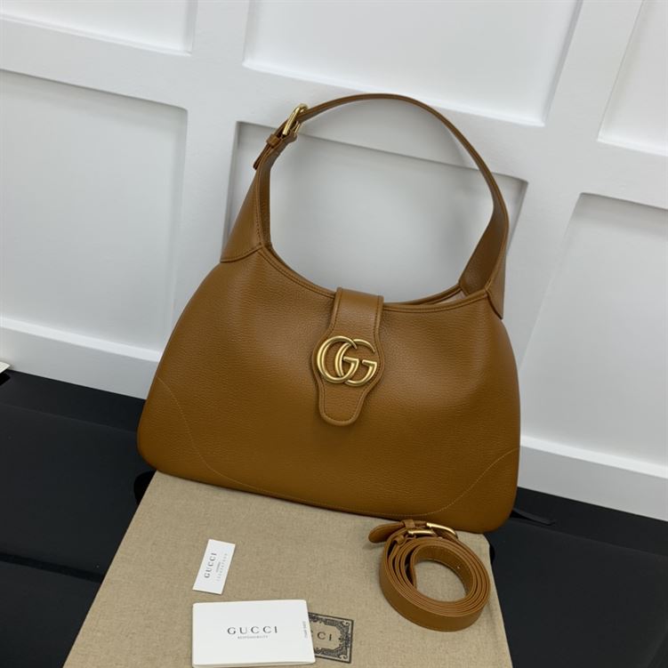 GUCCI APHRODITE MEDIUM SHOULDER BAG IN BROWN LEATHER – GB44