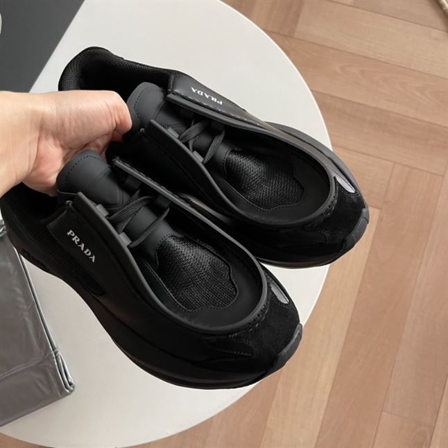 PRADA SYSTEME BRUSHED LEATHER SNEAKERS – PRS050