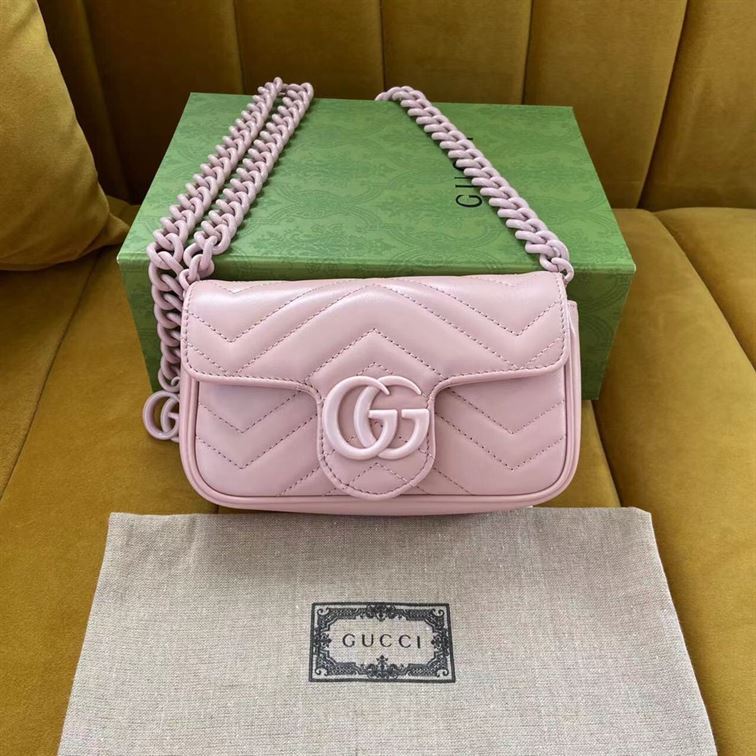 GUCCI GG MARMONT BELT BAG IN LIGHT PINK LEATHER – GB66
