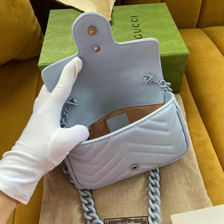 GUCCI GG MARMONT BELT BAG IN BLUE LEATHER – GB67