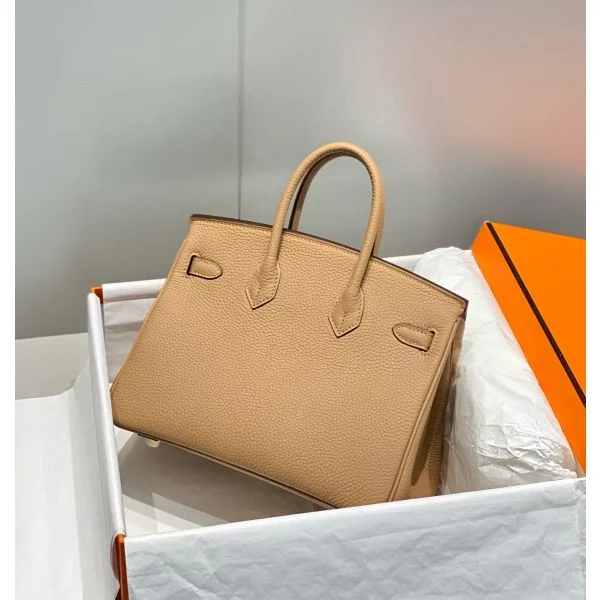 Hermes Birkin 25cm Bag In Chai Clemence Leather GHW – HW002