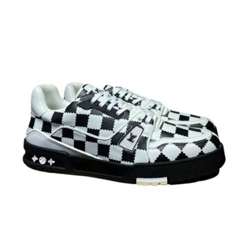 LOUIS VUITTON TRAINER SNEAKER BLACK WHITE DAMIER – LVS046