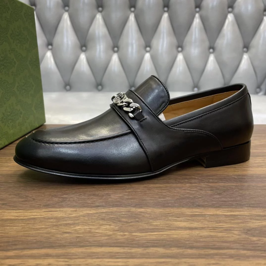 MEN’S LOAFERS WITH INTERLOCKING G BLACK – GL109