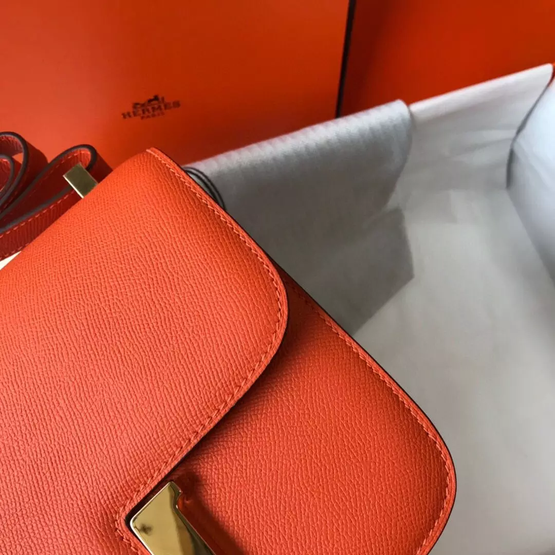 Hermes Orange Constance MM 24cm Epsom Leather Bag – HW041