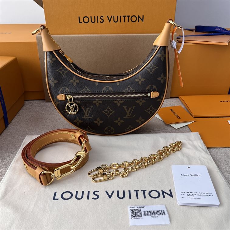 LOUIS VUITTON LOOP HANDBAG MONOGRAM BROWN – LW029