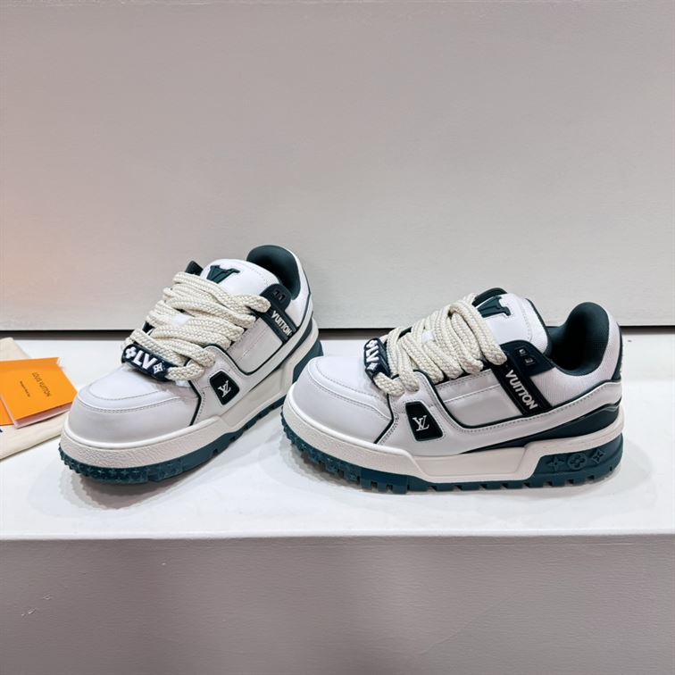 LOUIS VUITTON LV TRAINER MAXI SNEAKER WHITE GREEN – LVS191