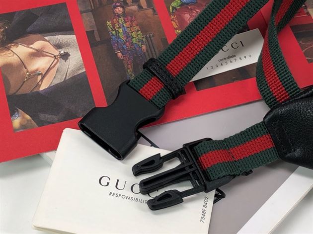 GUCCI LOGO-PRINT LEATHER BELT BAG – BG009