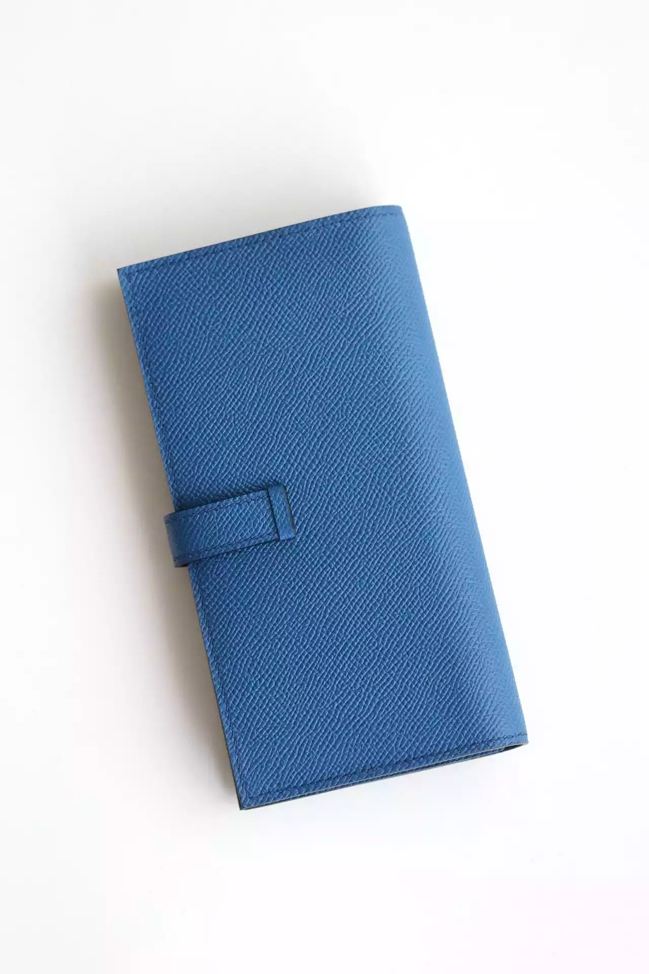Hermes Bearn Long Handmade Wallet in Blue France Epsom Calfskin – HW142