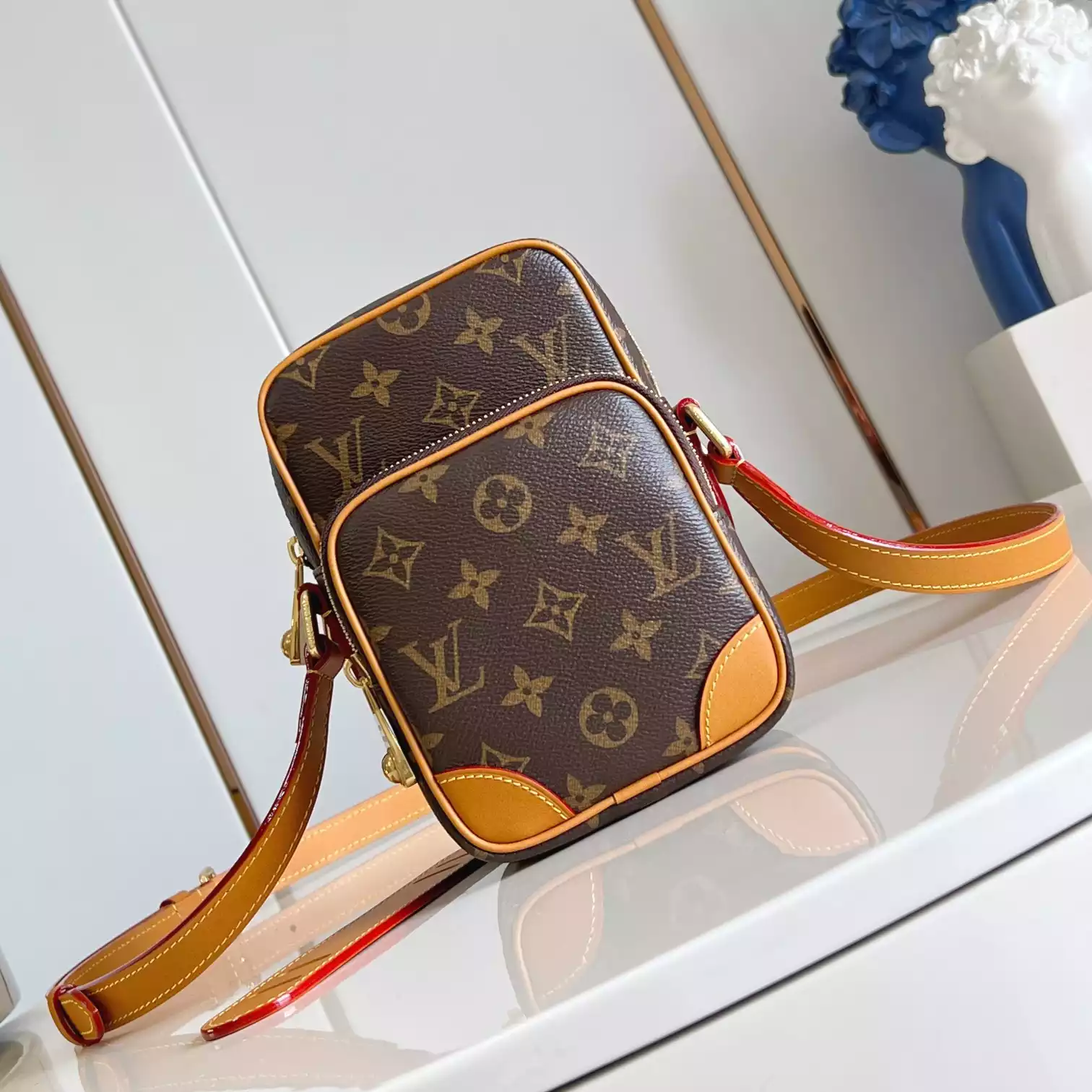 AMAZONE CROSS-BODY BAG BROWN MONOGRAM CANVAS M14014 – LW282