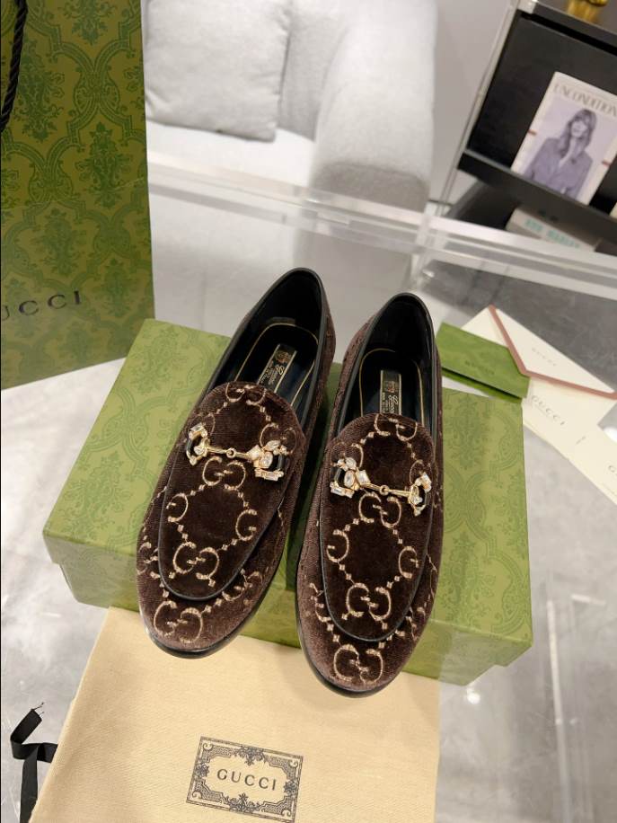 Gucci Horsebit Brown Velvet Loafer – GL060