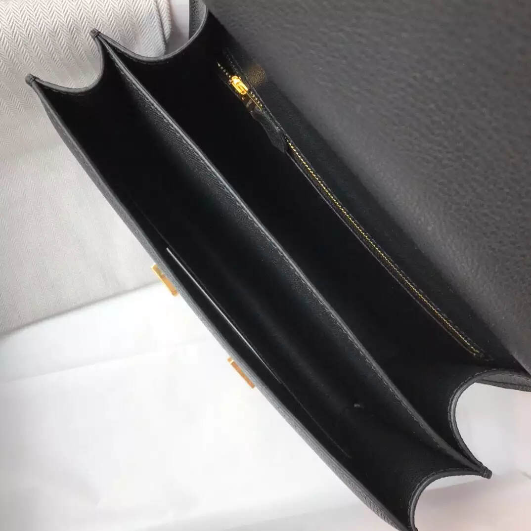 Hermes Black Constance MM 24cm Epsom Leather Bag – HW040