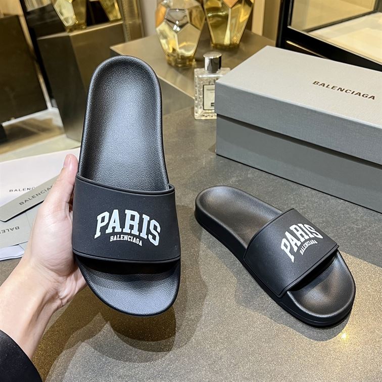 BALENCIAGA CITIES PARIS POOL SLIDE SANDAL – BBD005