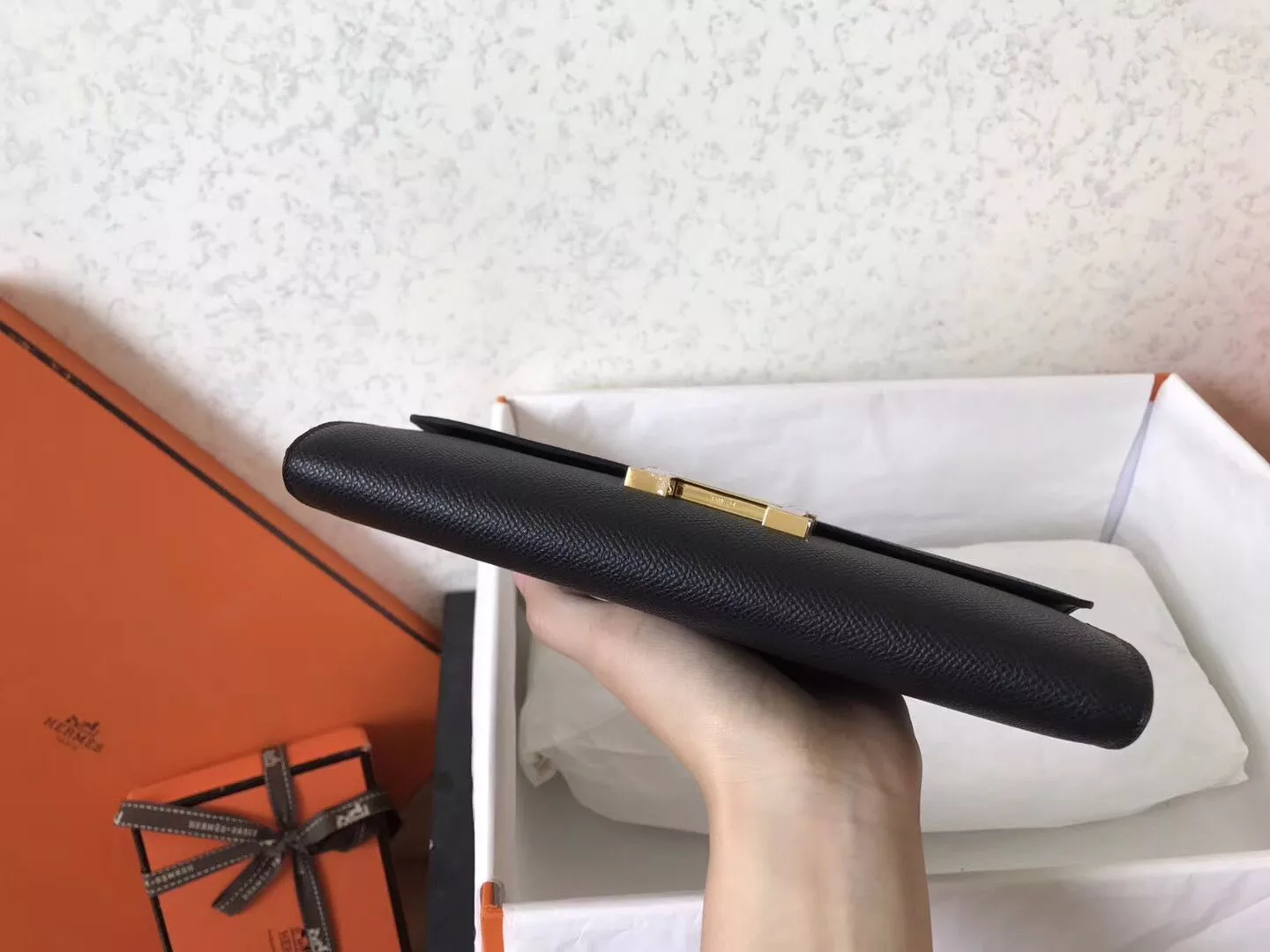 Hermes Constance Long Wallet In Black Epsom Leather – HW185