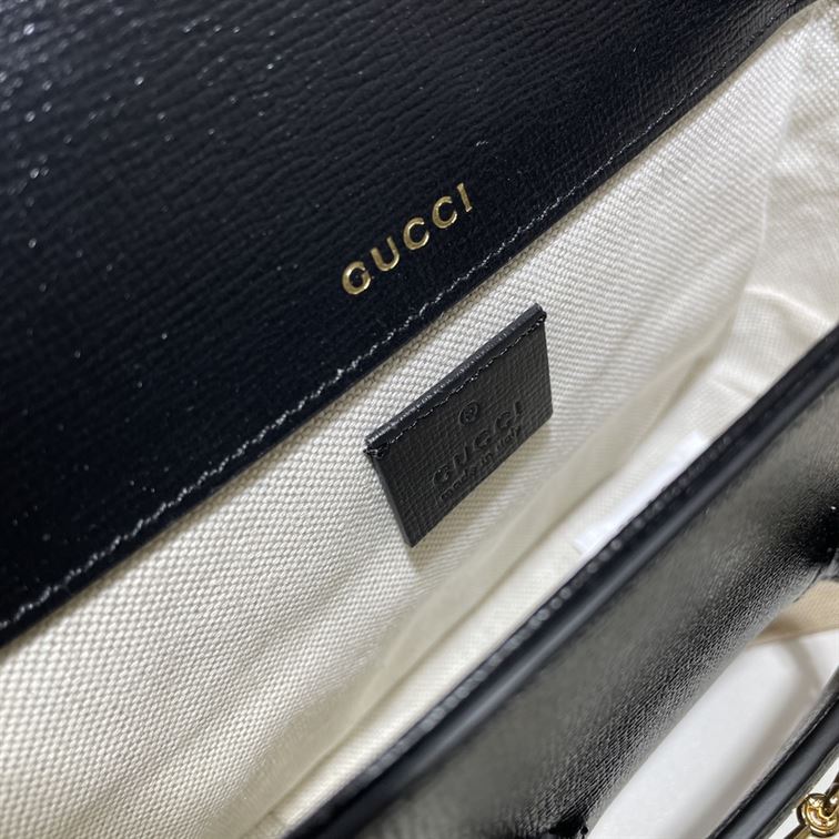 GUCCI HORSEBIT 1955 MINI BAG IN BLACK LEATHER – GB12