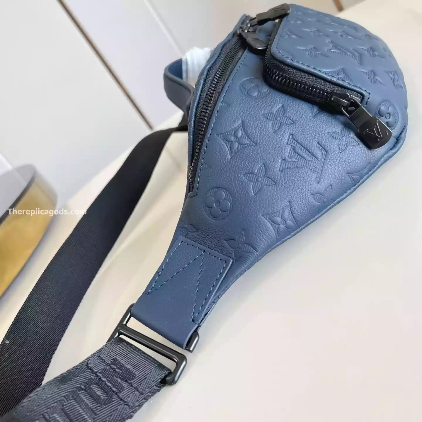 RUSH BUMBAG NAVY BLUE MONOGRAM SHADOW – LW304