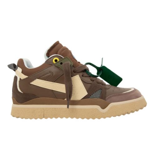 OFF-WHITE SPONGE MID-TOP SNEAKERS BROWN BEIGE – OFW041