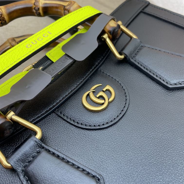 GUCCI DIANA SMALL NOTE BAG IN BLACK LEATHER – GB03