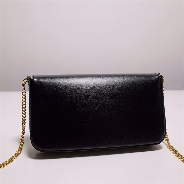 FENDI WALLET ON CHAIN WITH POUCHES BLACK MINI BAG – F054