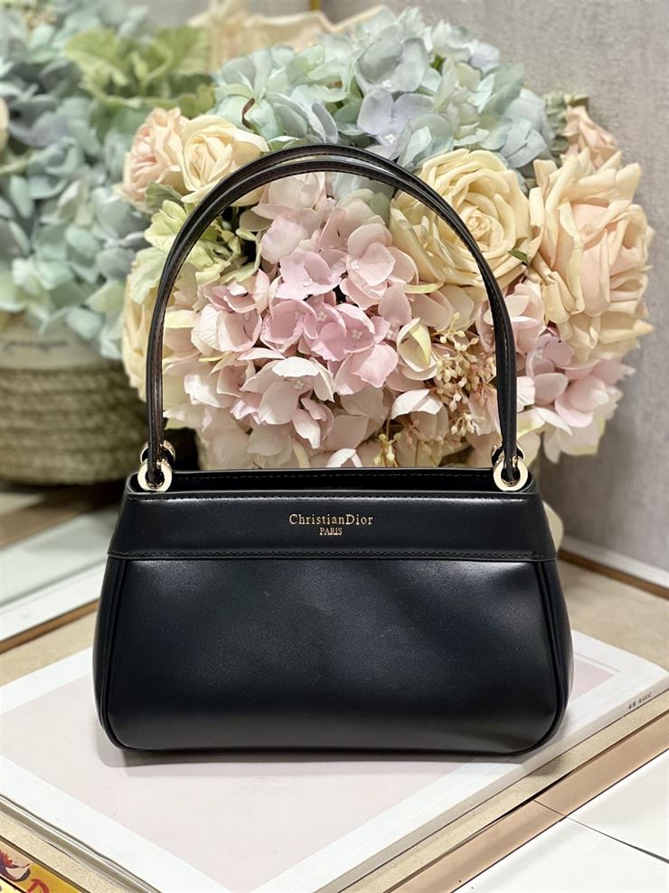 DIOR SMALL DIOR KEY BAG BLACK BOX CALFSKIN – DOB021