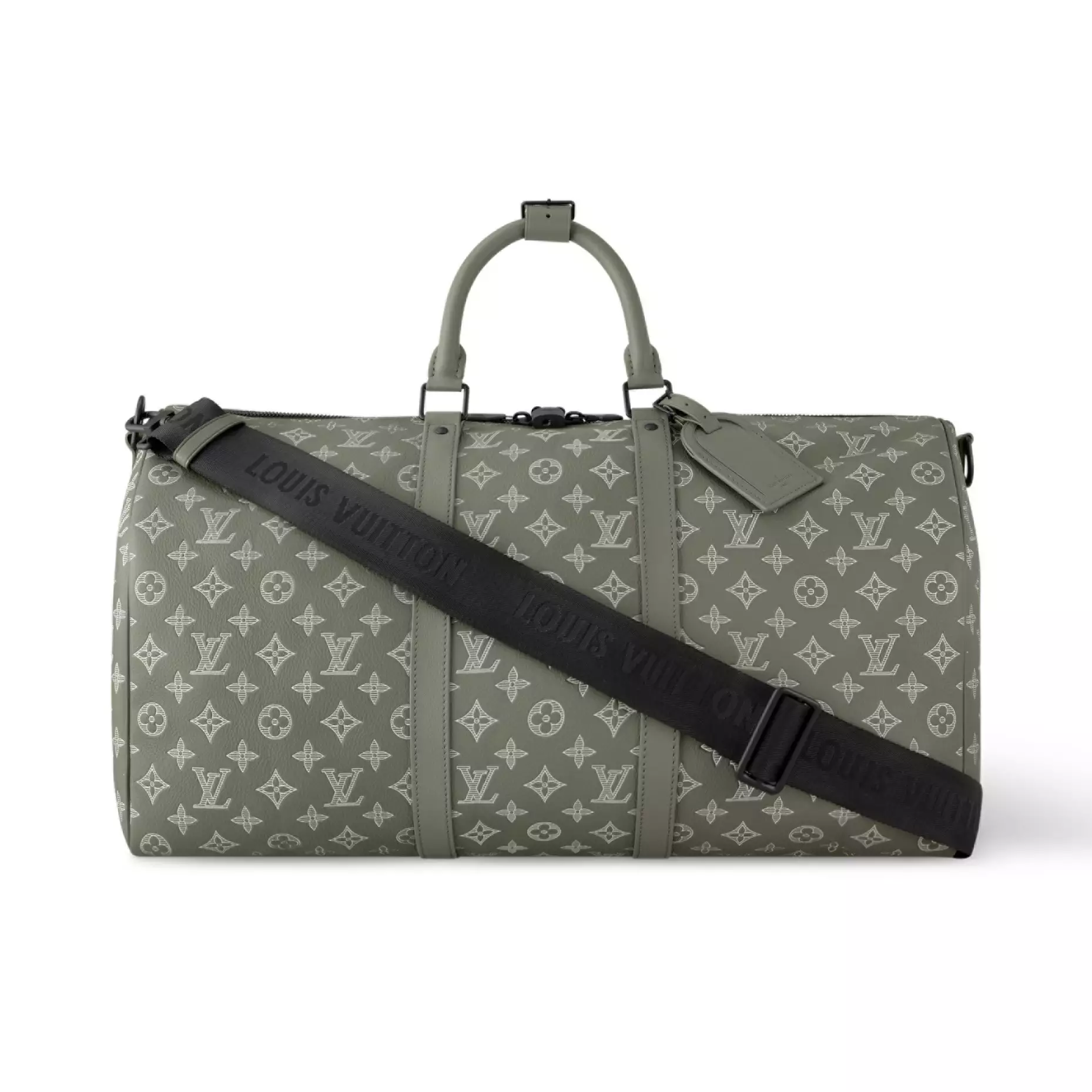 Keepall Bandouliere 50 Bag Olive Green Monogram Shadow Leather M12504 – LW204