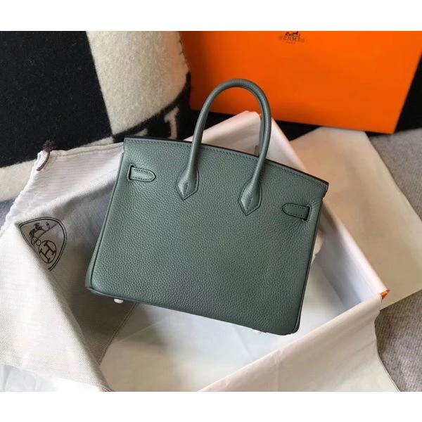 Hermes Birkin 25cm Bag In Vert Amande Clemence Leather GHW – HW008