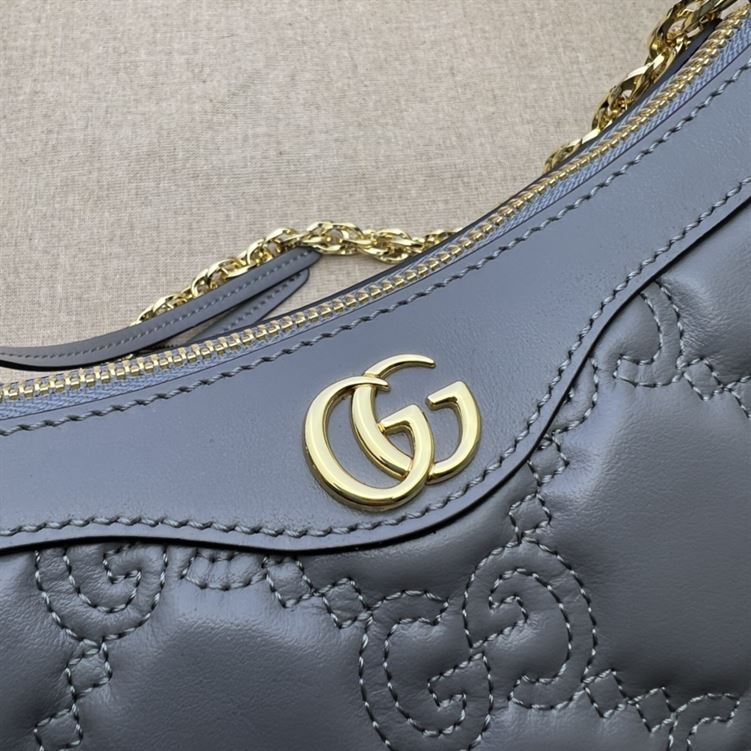 GUCCI GG MATELASSE HANDBAG WITH GREY LEATHER – GB90