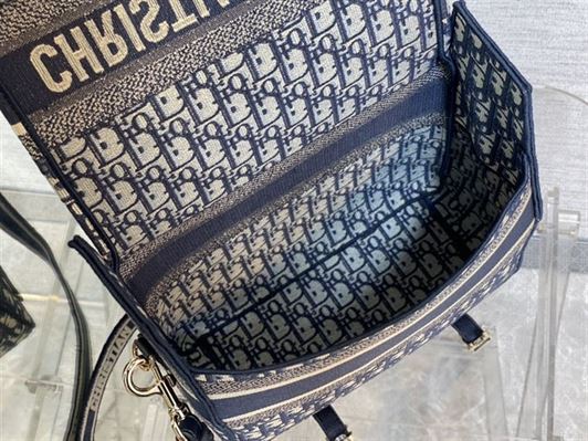 DIOR MEDIUM DIORCAMP BAG BLUE DIOR OBLIQUE EMBROIDERY – DOB077