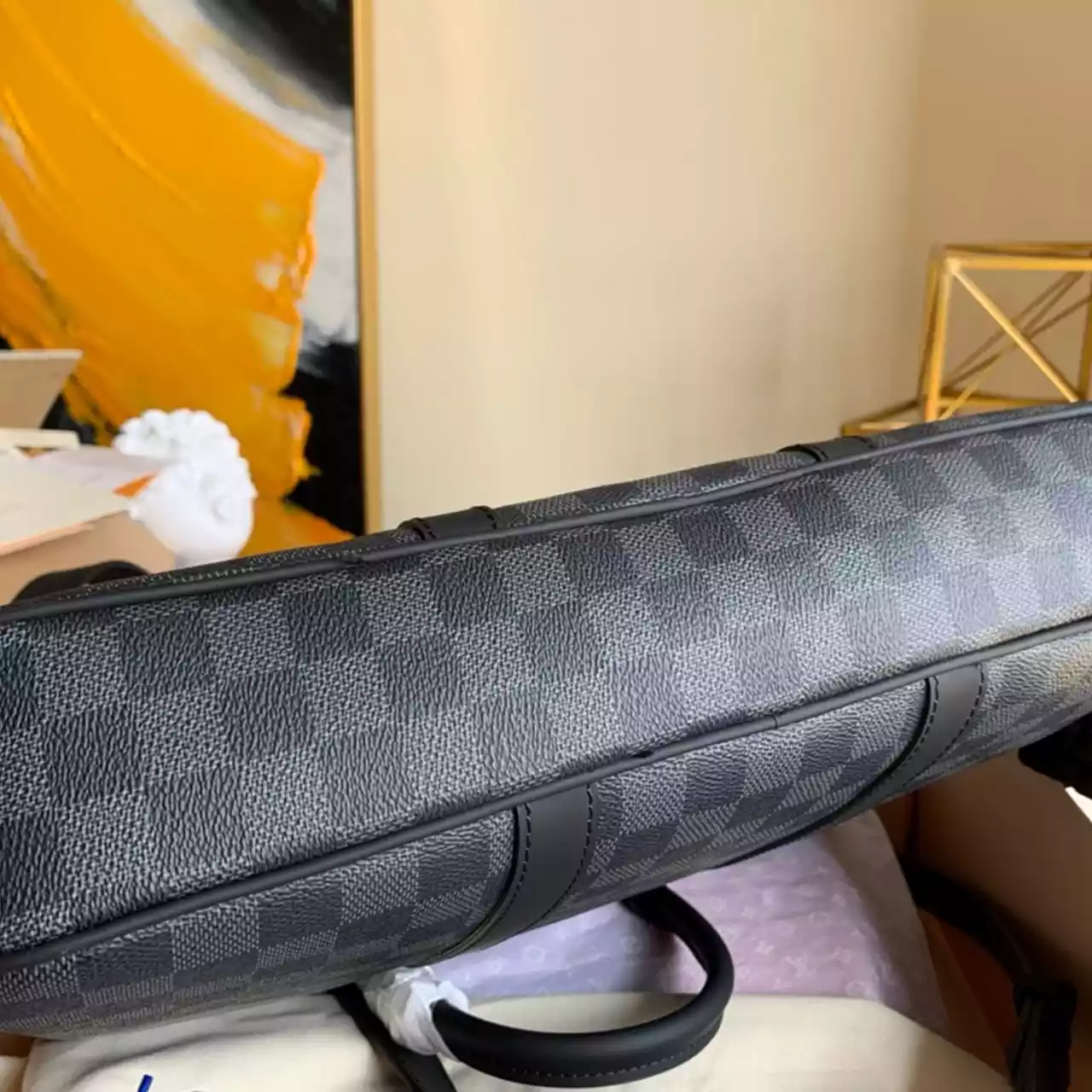 PORTE-DOCUMENTS VOYAGE DAMIER GRAPHITE CANVAS N41478 – LW327