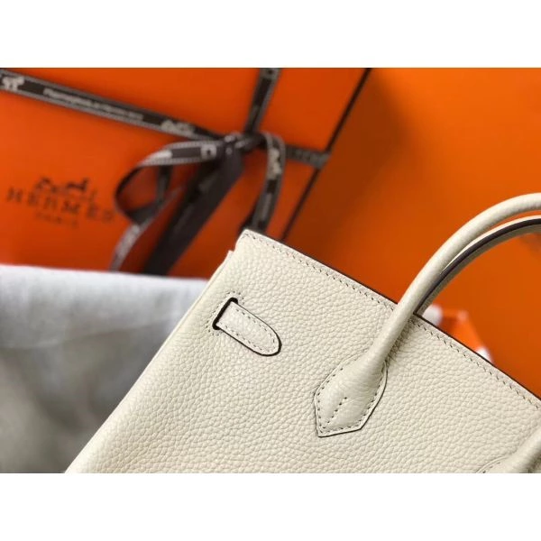 Hermes Birkin 25cm Bag In Beton Clemence Leather GHW – HW012