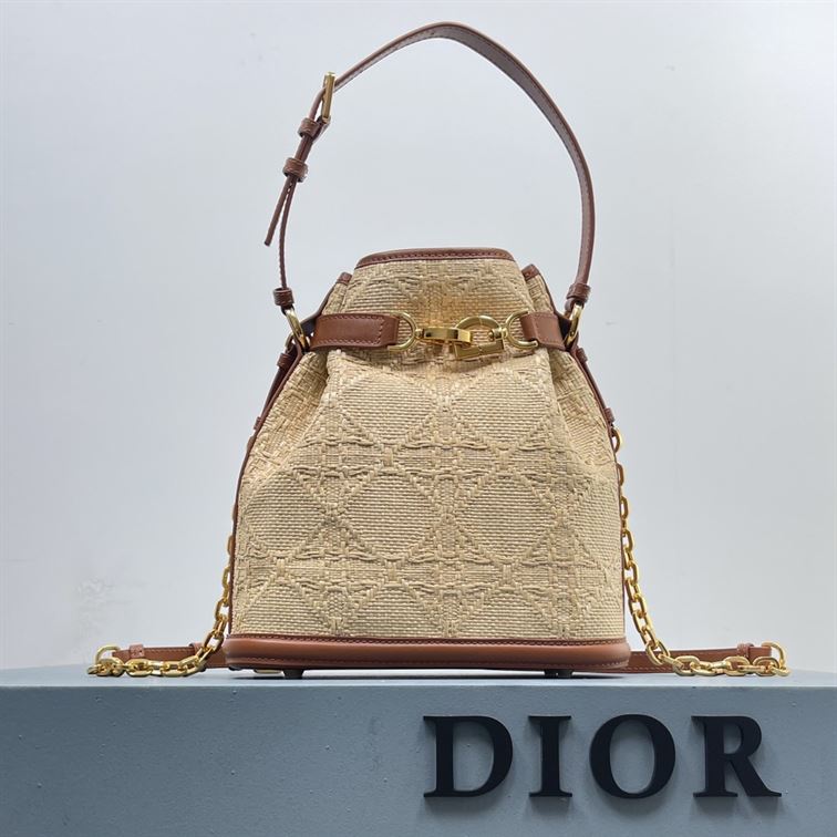 DIOR MEDIUM C EST DIOR BAG NATURAL CANNAGE RAFFIA – DOB044