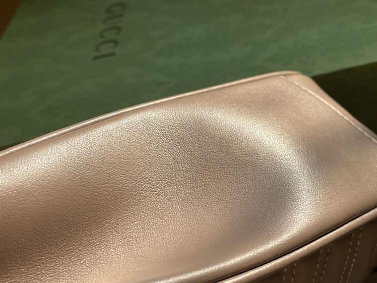 GUCCI GG MARMONT SMALL SHOULDER BAG IN BROWN LEATHER – GB60