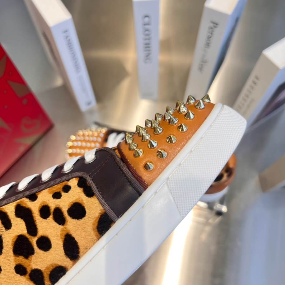 Christian Louboutin Bottom Rivet Leopard Sneaker – CLS039